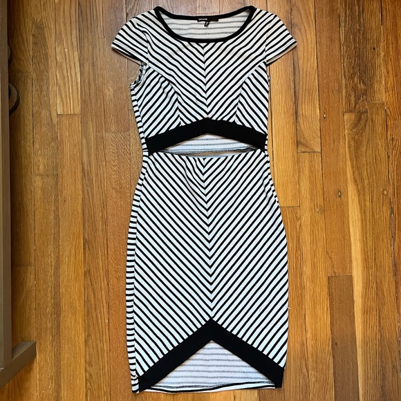 Black & White Cutout Dress - Picture 1 of 2